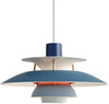 Louis Poulsen PH 5 mini hanger, tinten van blauw