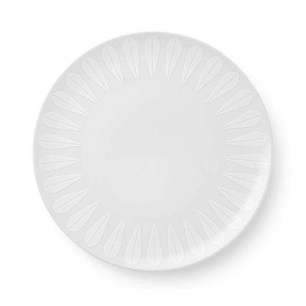 Lucie Kaas Arne Clausen Plate Lotus blanc, Ø28 cm