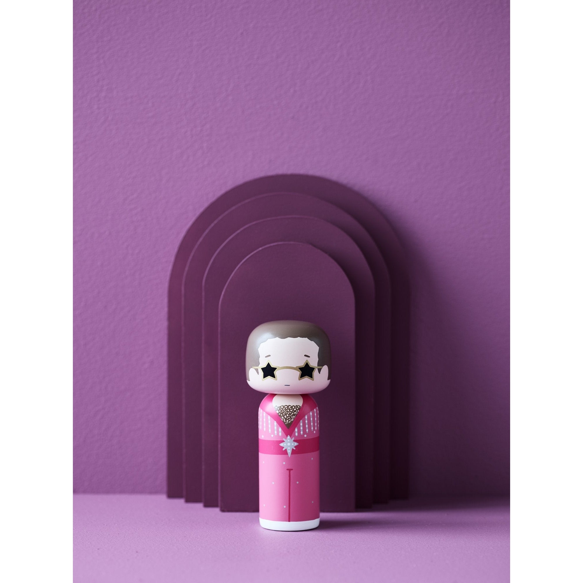 Lucie Kaas Sketch.Inc Kokeshi Doll, White Elton H14,5 cm