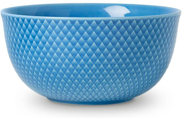 Lyngby Rhombe Serving Bowl Blue, 17,5cm