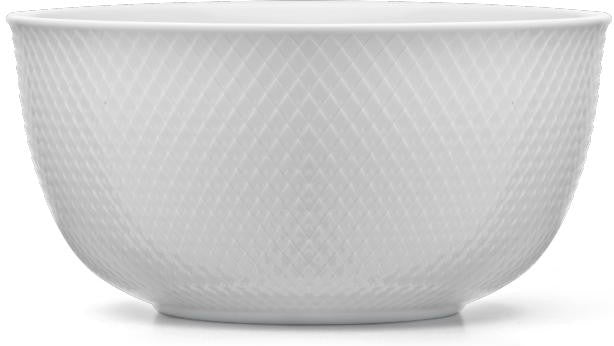 Lyngby Rhombe Serving Bowl White, 22 Cm