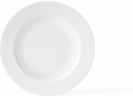 Lyngby Rhombe Soup Plate White, 23cm