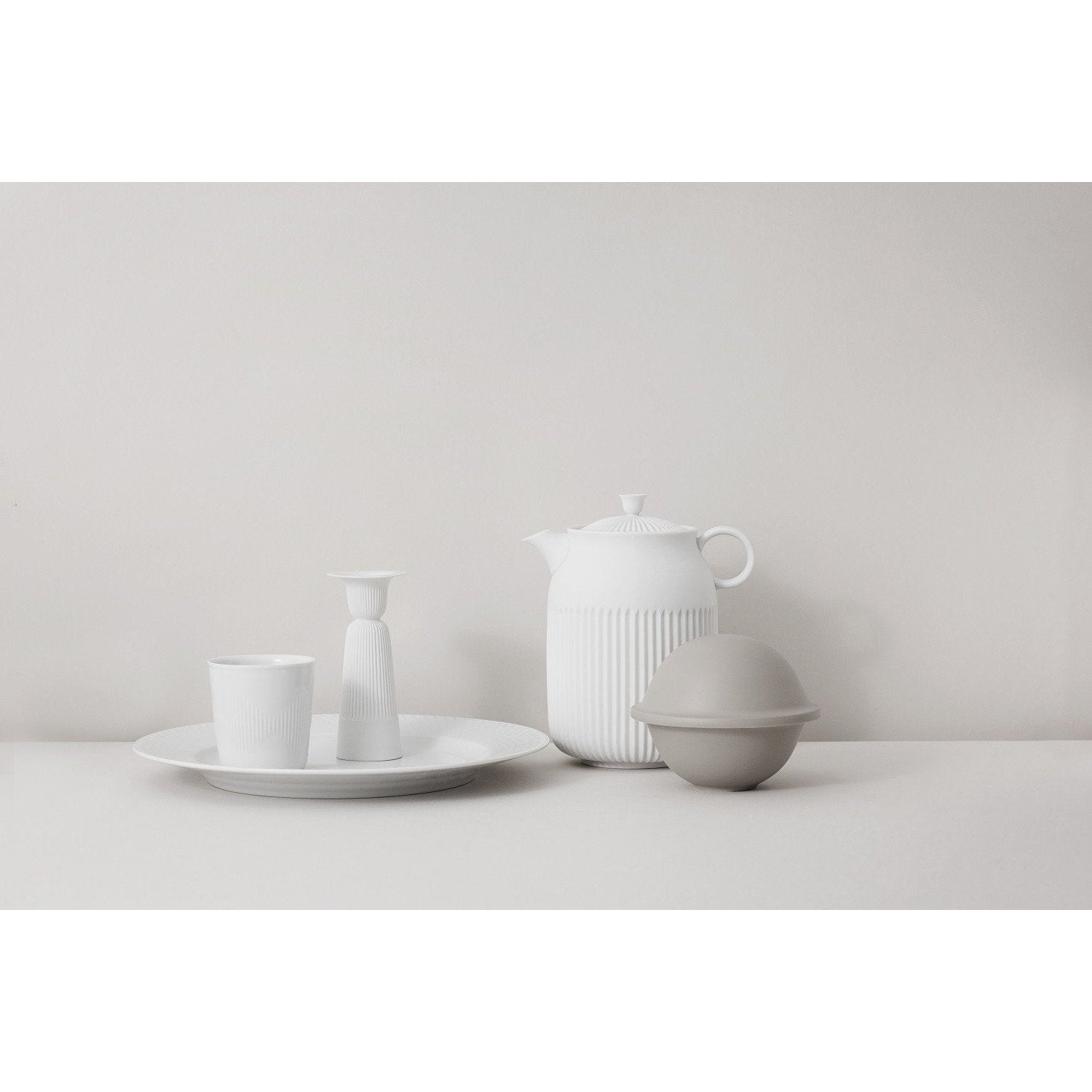 Lyngby Assiette de soupe Rhombe blanc, 23 cm