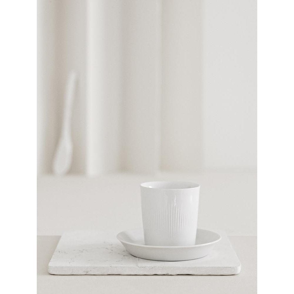 Lyngby Tasse thermodan avec soucoupe, blanc