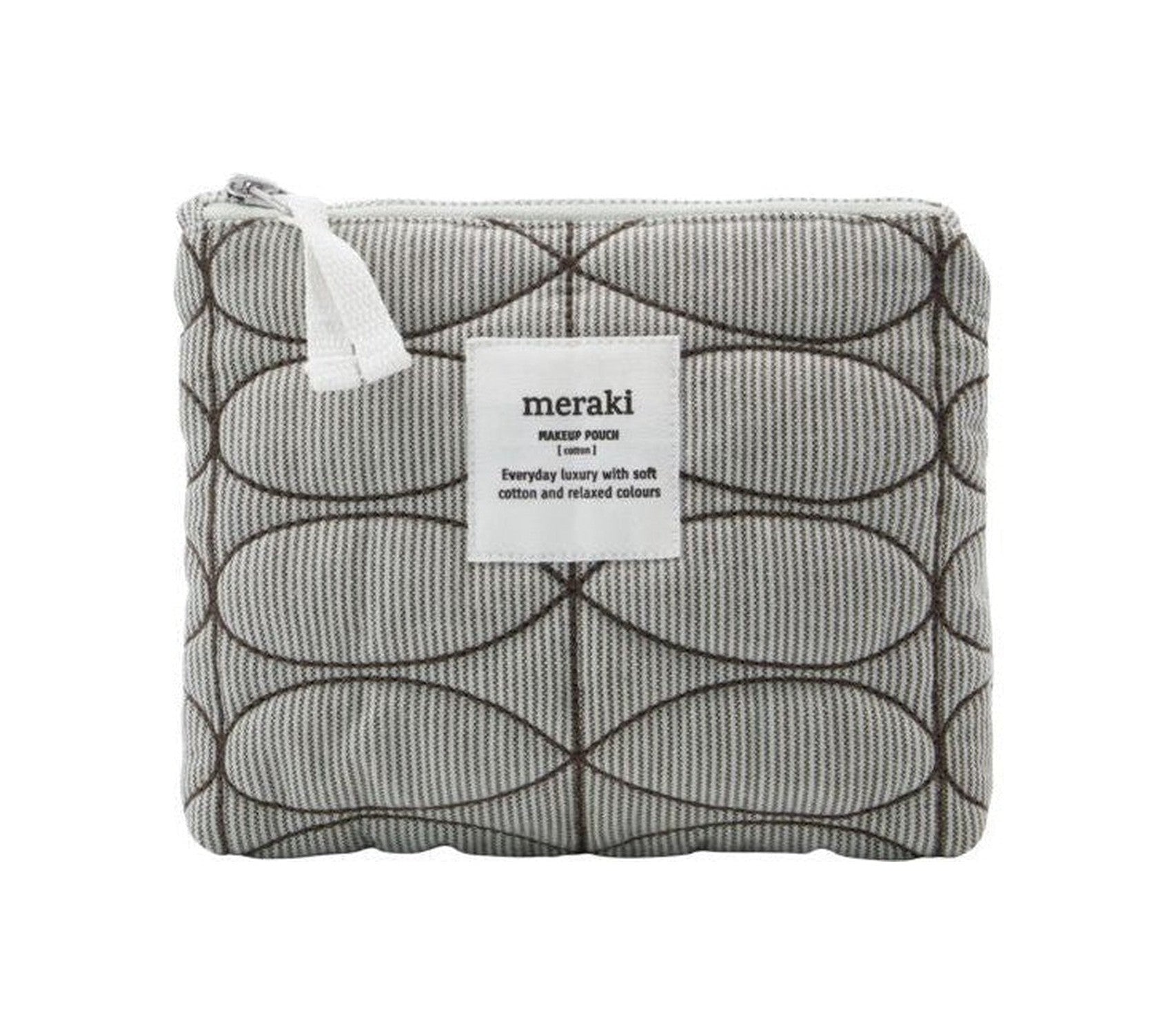 Meraki Makeup Pouch, Mkmentha, Light Grey/Army Green