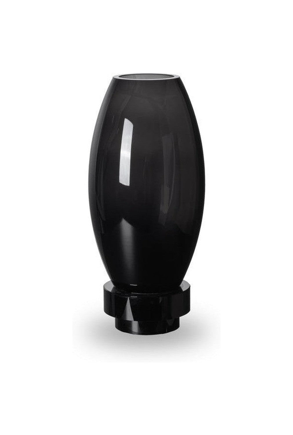 现代花瓶，创新设计，黑色高端玻璃。 Rud30