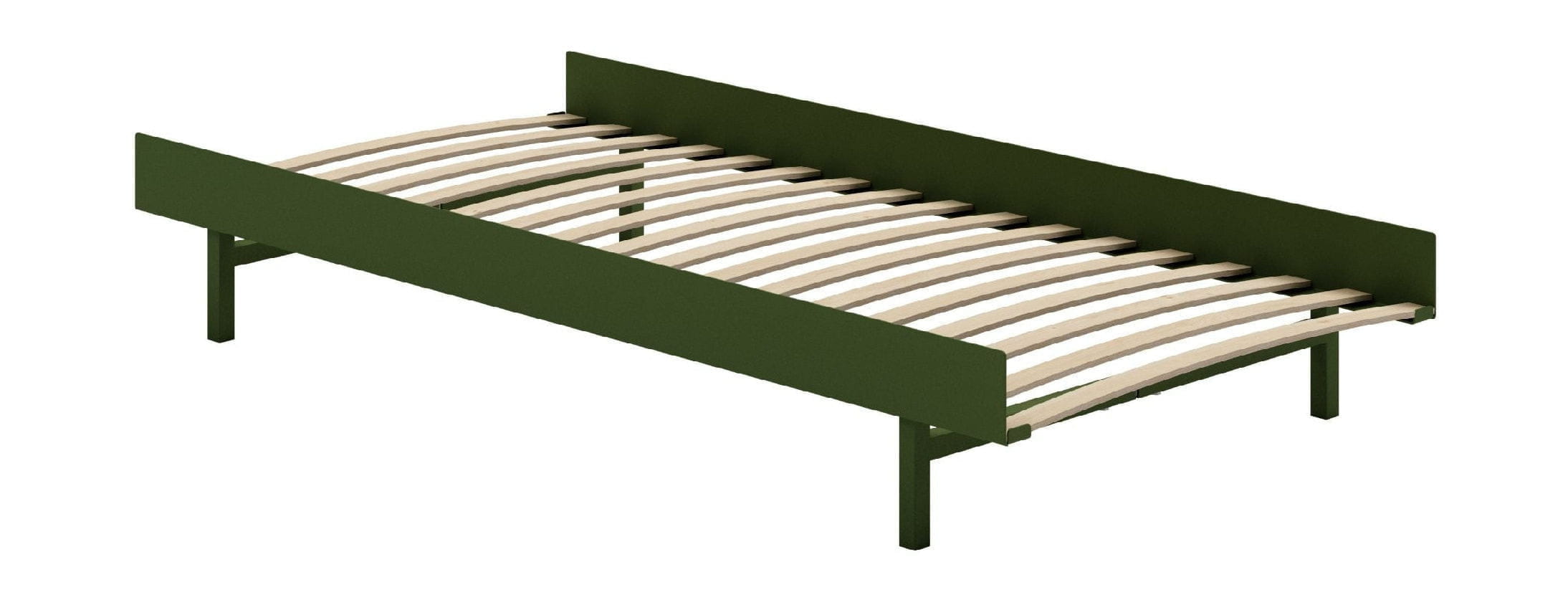 [product_category]-Moebe Bed With Bed Slats 90 Cm, Pine Green-Moebe-5713520009617-BD90SLPG-MOE-1