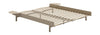 Moebe Bed met bedlatten en 2 nachtkastjes 160 cm, zand