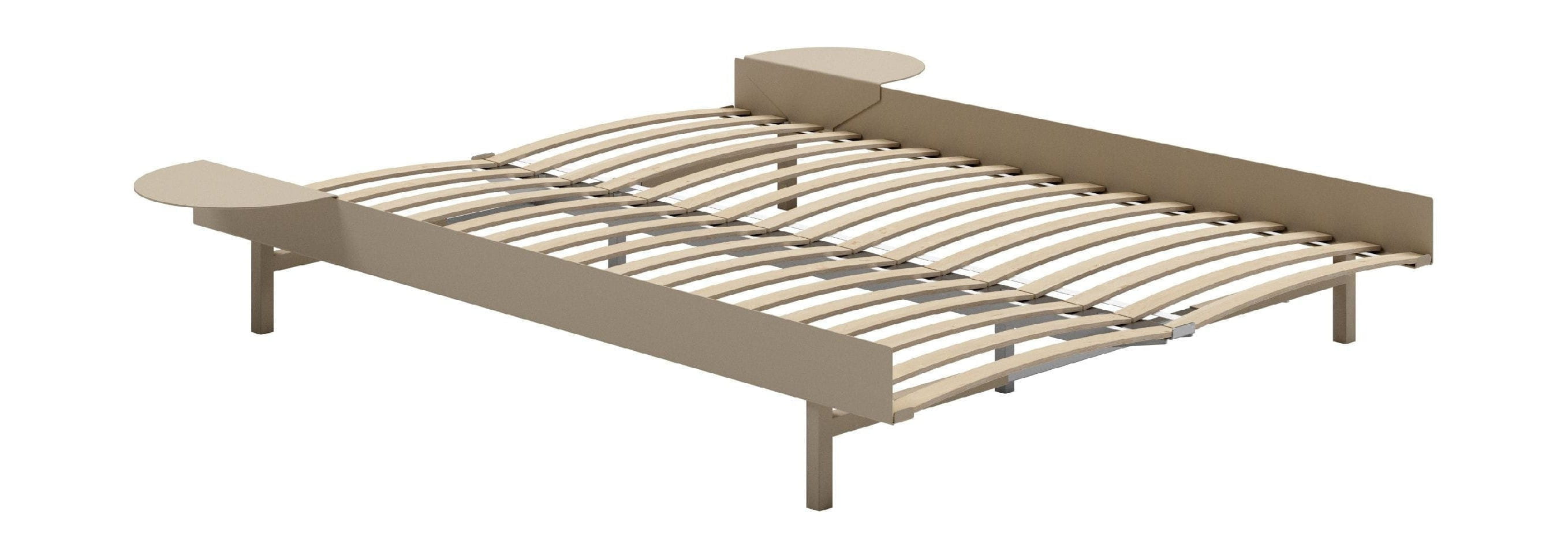 [product_category]-Moebe Bed With Slats And 2 Bedside Tables 140 Cm, Sand-Moebe-5713520009884-BD140SL2XSTSA-MOE-1