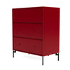 Montana Carry Dresser mit Beinen, Rote Beete/Schwarz