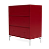 Montana Carry Dresser mit Beinen, Rote Beete/Matt Chrom