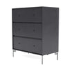 Montana Carry Dresser mit Beinen, Carbonschwarz/Matt Chrom