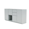 Sideboard della coppia del Montana con plinto da 3 cm, grigio Oyster