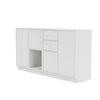 Sideboard di coppia del Montana con plinto da 7 cm, bianco