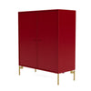 Cabinet de couverture du Montana avec des jambes, betterave / laiton