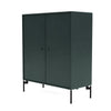 Cabinet de couverture du Montana avec des jambes, jade noir / noir