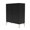 Montana Cover Cabinet met benen, zwart/messing