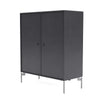 Cabinet de couverture du Montana avec des jambes, Black en carbone / Matt Chrome