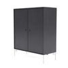 Montana Cover Cabinet met benen, koolstof zwart/sneeuwwit