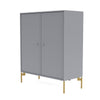 Montana Cover Cabinet With Legs, Graphic/Brass