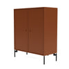 Montana Cover Cabinet With Legs, Hazelnut/Black