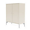 Cabinet de couverture du Montana avec des jambes, avoine / chrome Matt