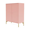 Montana Cover Cabinet With Legs, Ruby/Brass