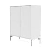 Cabinet de couverture du Montana avec des jambes, White-Snow / Matt Chrome