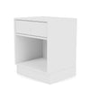 Montana Dream Nightstand avec du socle de 7 cm, nouveau blanc