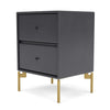 Montana Drift Drawer Module With Legs, Carbon Black/Brass