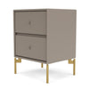 Montana Drift Drawer Module With Legs, Truffle/Brass