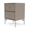 Montana Drift Drawer Module With Legs, Truffle/Matt Chrome