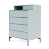 Montana Keep Chest Of Drawers With Legs, Flint/Black