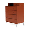 Montana Keep Chest Of Drawers With Legs, Hokkaido/Matt Chrome