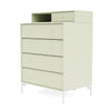 Montana Keep Chest Of Drawers With Legs, Pomelo/Snow White