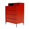 Montana Keep Chest Of Drawers With Legs, Rosehip/Black