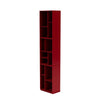 Montana weefgetouw hoge boekenkast met 3 cm plint rode biet rood