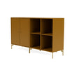 Montana Paar klassisches Sideboard mit Beinen, Bernstein/Messing