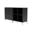 Montana Paar klassisches Sideboard mit Beinen Anthrazit/Messing