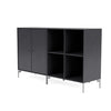 Montana Paar klassisches Sideboard mit Beinen, Carbonschwarz/Matt -Chrom