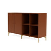 Montana Pair Classic Sideboard With Legs, Hazelnut/Brass