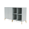 Montana Paar klassisches Sideboard mit Beinen, Auster/Messing