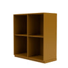 Libreria del Montana Show con plinto da 3 cm, giallo ambra