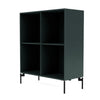 Montana Show Bookcase With Legs, Black Jade/Black