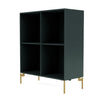 Montana Show boekenkast met benen, Black Jade/Brass