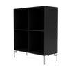 Montana Show boekenkast met benen, Black/Matt Chrome