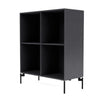 Montana Show boekenkast met benen, Carbon Black/Black