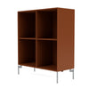 Montana Show boekenkast met benen, Hazelnut/Matt Chrome