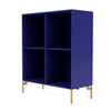 Montana Show boekenkast met benen, Monarch Blue/Brass