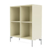 Montana Show Bookcase With Legs, Vanilla/Matt Chrome